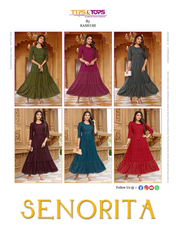 Tips And Tops Senorita Festive Wear Fancy Kurti Collection